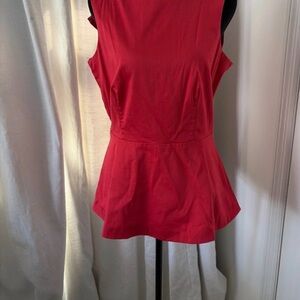 Banana Republic Red Peplum Tank Top